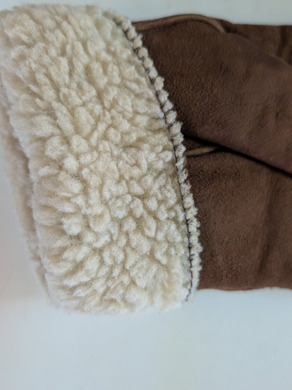 VTG Gates Sueded Lambskin Leather Gloves Men Sz M Brown Lined Winter Outdoor - Picture 5 of 5